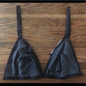 NWT VS S Unlined Black and Gray Bra